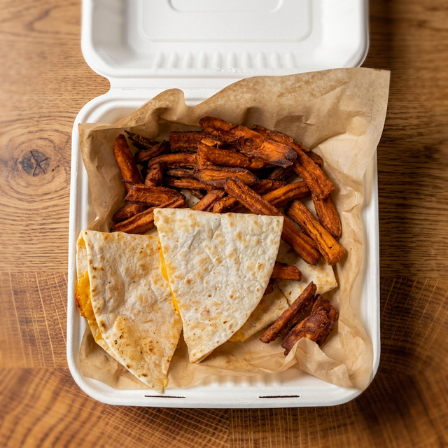 Kids Chicken and Cheese Quesadilla.